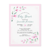 Budget Pink Minze Aquarell Blumendusche