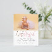 Budget Pink Miss Onederful Foto 1. Geburtstag (Stehend Vorderseite)