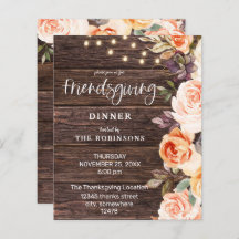 Budget Pink & Peach Floral w Lights Friendsgiving