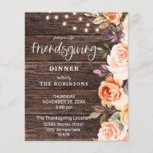 Budget Pink & Peach Floral w Lights Friendsgiving