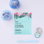 Budget Pink Peonies Wedding All-in-1 Flyer (Einzeln)