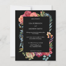 Budget Pink & Plum Tropical Floral V1 Hochzeit