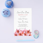 Budget Pink Plumeria Save the Date Hochzeit Flyer (Einzeln)