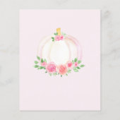 Budget Pink Pumpkin Couples Kinderdusche Einladung (Rückseite)