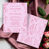 Budget Pink & Red Hand-Drawn Wedding