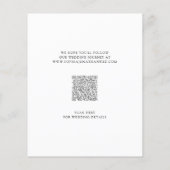 Budget Pink Rose Eleganage Foliage Save the Date (Rückseite)