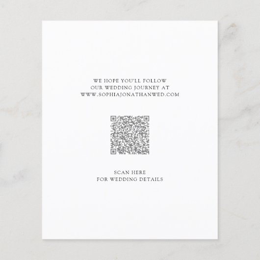 Budget Pink Rose Eleganage Foliage Save the Date (Rückseite)