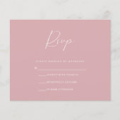 Budget Pink RSVP Karte (Vorne)