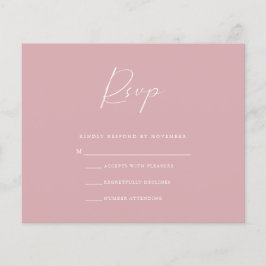 Budget Pink RSVP Karte