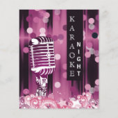Budget Pink Sweet 16 Karaoke Einladung (Vorderseite)