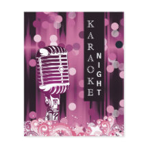 Budget Pink Sweet 16 Karaoke Einladung