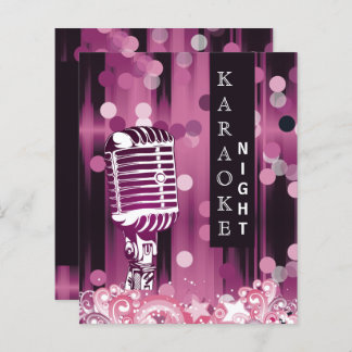 Budget Pink Sweet 16 Karaoke Einladung
