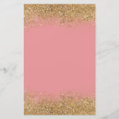 Budget Pink Umbrella Girl Baby Dusche Einladung (Rückseite)