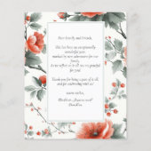 Budget Pink Vintag florales Foto Weihnachtskarte (Rückseite)