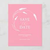 Budget Pink Wedding Save The Date Flyer (Vorne)