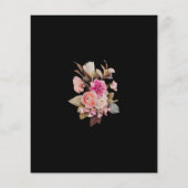 Budget Pink White Boho Bridal Dusche Einladung (Rückseite)