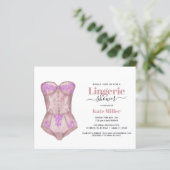 BUDGET Pink White Bustier Lingerie Brautparty (Stehend Vorderseite)