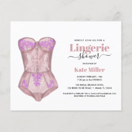 BUDGET Pink White Bustier Lingerie Brautparty