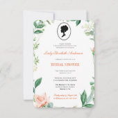 Budget Pink Wildblumen Bridgerton Brautparty Einladung (Vorderseite)