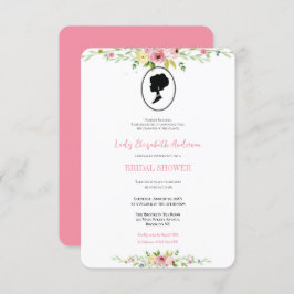 Budget Pink Wildblumen Bridgerton Brautparty Einladung