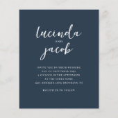 BUDGET Pinsel Script Classic Navy Blue Wedding (Vorderseite)