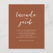 BUDGET Pinsel Script Classic Terracotta Wedding (Vorderseite)
