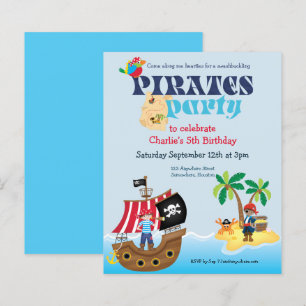 Budget Pirates Kindergeburtstag Party Einladung