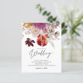 BUDGET Plum Cinnamon Wedding Fall Florals (Stehend Vorderseite)