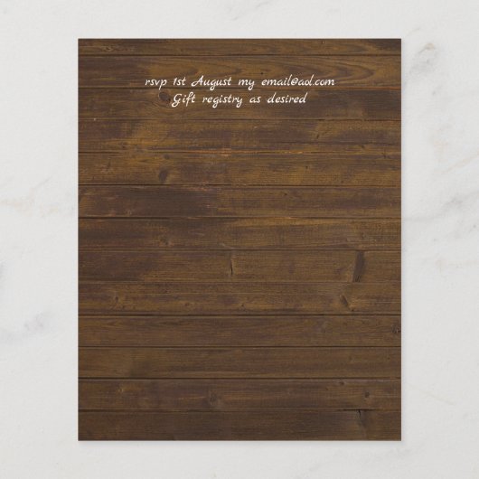 BUDGET Plum Cinnamon Wedding Fall Florals (Rückseite)