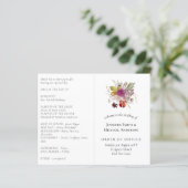 BUDGET Plum Cinnamon Wedding Fall Florals (Stehend Vorderseite)