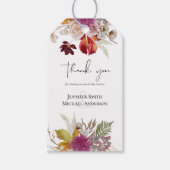 BUDGET Plum Cinnamon Wedding Fall Florals Geschenkanhänger (Vorderseite)