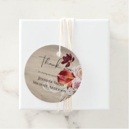 BUDGET Plum Cinnamon Wedding Fall Florals Geschenkanhänger