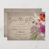 BUDGET Plum Cinnamon Wedding Fall Florals Postkarte (Vorne/Hinten)