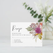 BUDGET Plum Cinnamon Wedding Fall Florals Postkarte (Stehend Vorderseite)