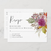 BUDGET Plum Cinnamon Wedding Fall Florals Postkarte (Vorne/Hinten)