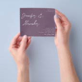 Budget Plum Lila Calligraphy Foto Wedding V2 Flyer (Gruppe)