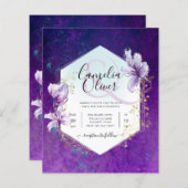 Budget Plum Lila Floral Wedding All-in-1 (Vorne/Hinten)