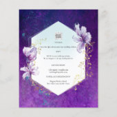Budget Plum Lila Floral Wedding All-in-1 (Rückseite)