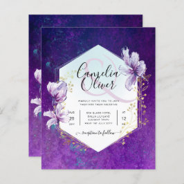 Budget Plum Lila Floral Wedding All-in-1