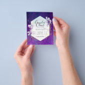 Budget Plum Lila Floral Wedite Einladung Flyer (Gruppe)