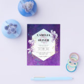 Budget Plum Lila Floral Wedite Einladung Flyer (Einzeln)
