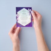 Budget Plum Lila Floral Wedite Einladung Flyer (Gruppe)