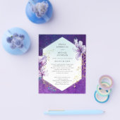 Budget Plum Lila Floral Wedite Einladung Flyer (Einzeln)