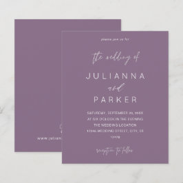 Budget Plum Lila MOD-Kalligrafie Hochzeit