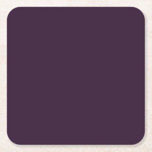 BUDGET PLUM PURPLE Monochrome Vorlage Rechteckiger Pappuntersetzer