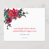 Budget Poinsettia Berries Weve Moving Holiday Card (Rückseite)