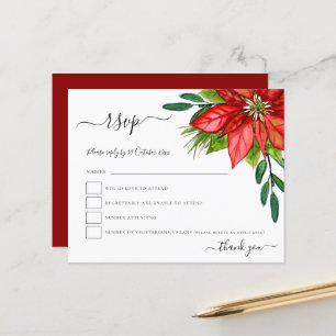Budget Poinsettia Foliage Christmas RSVP
