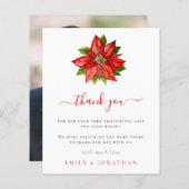 Budget Poinsettia Foto Xmas Wedding Vielen Dank (Vorne/Hinten)