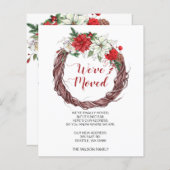 Budget Poinsettia Kranz Wir haben die Urlaubskarte (Vorne/Hinten)