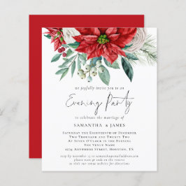 Budget Poinsettia QR Code Wedding Abend Party